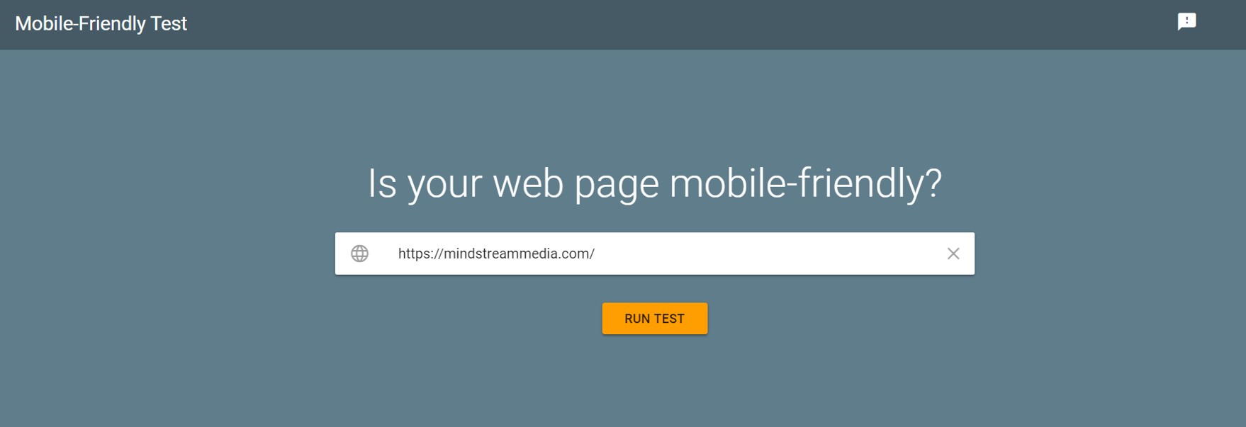 Google mobile friendly test