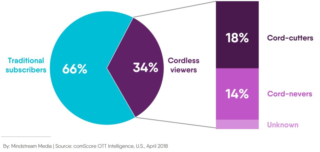 OTT streaming households by audience type